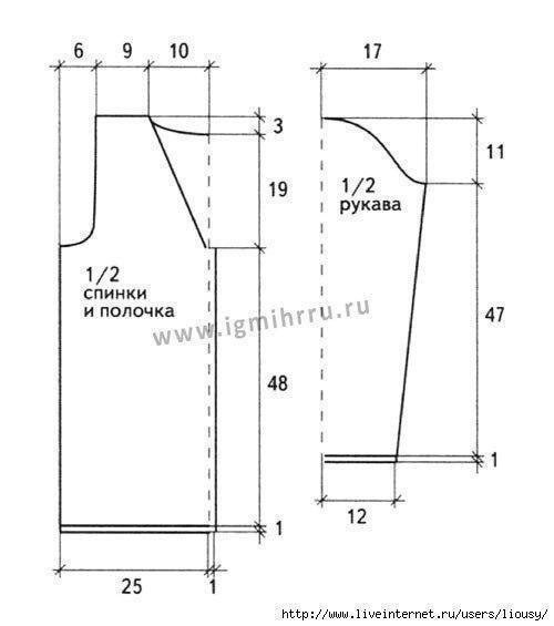 Единые универсальные выкройки для вязания жакетов и пуловеров