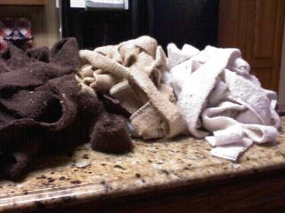 Коврик из старой одежды