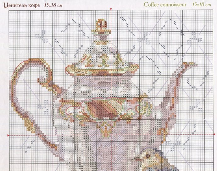 ​Красивая вышивка с чайником