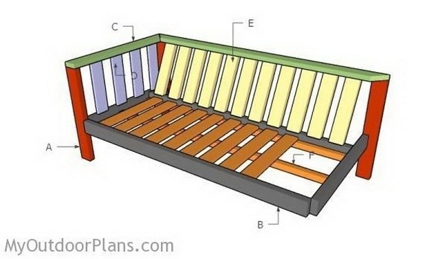 Садовая скамья-диван