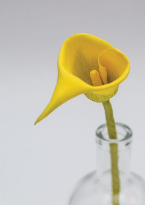 Как покрасить манку для цветочных тычинок