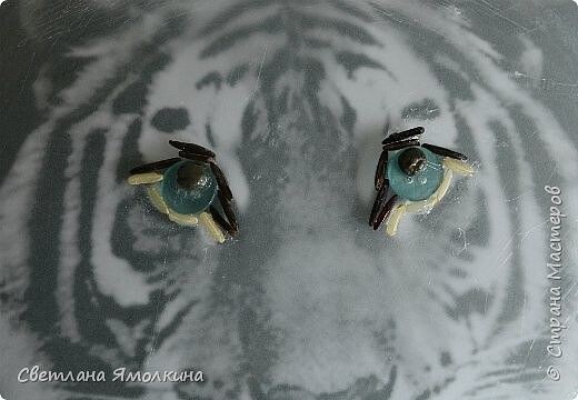 Панно с тигром из круп