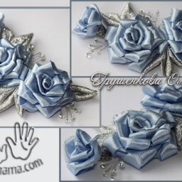 ​Замечательная роза из ленты: простой мастер-класс