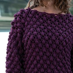 ​Ажурный джемпер с шишечками