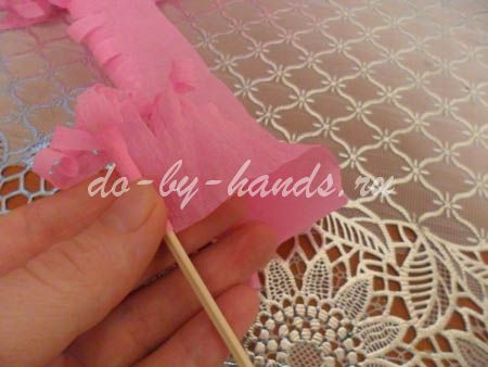 Букет цветов из креп бумаги