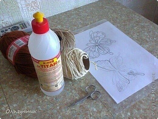 Чудесная бабочка из шпагата