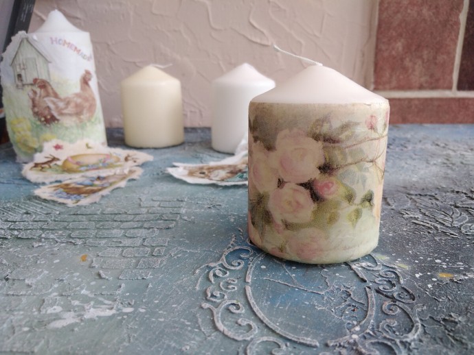 Декупаж свечей