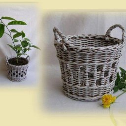 ​Корзина из газетных трубочек: мастер-класс