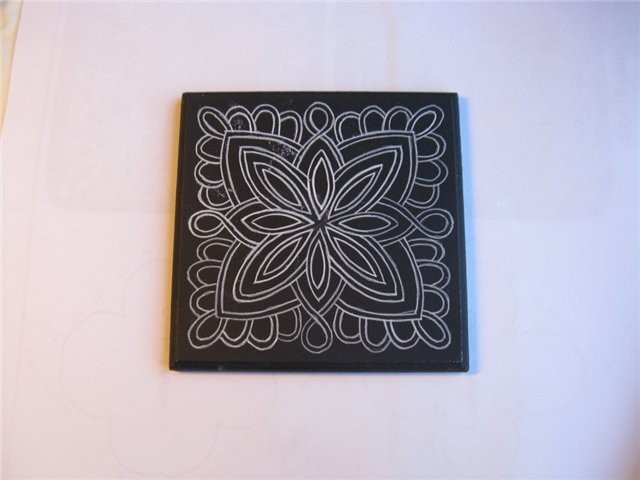 Подстаканник в технике кружевной росписи