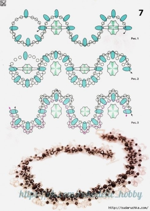 ​Роскошное ожерелье из бисера и бусин