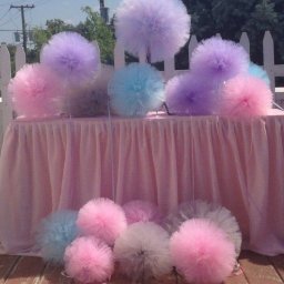 Помпоны из тюля/органзы/фатина