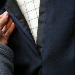 Обработка молнии в изделиях на подкладке