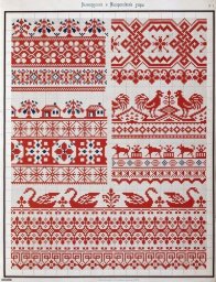 Старинные узоры вышивки крестиком