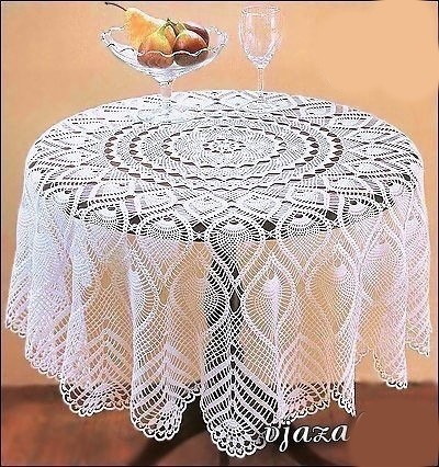 ​Ажурная скатерть крючком