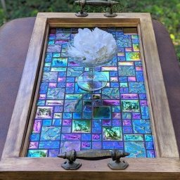 Декоративные подносы с мозаикой и остатков плитки