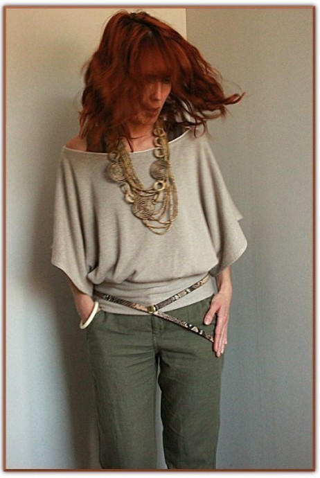 Трикотажная просторная туника