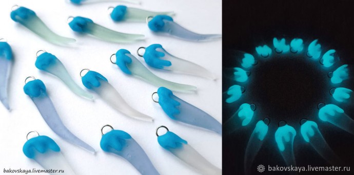 Фиксируем соединительные колечки на поверхности стеклянных элементов Фиксируем соединительные колечки на поверхности стеклянных элементов