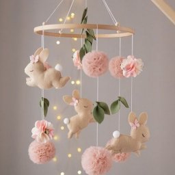 Детские мобили с фетровыми игрушками: идеи для декора