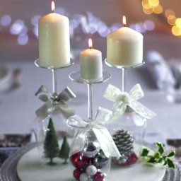 Оригинальные новогодние идеи со свечами на бокалах