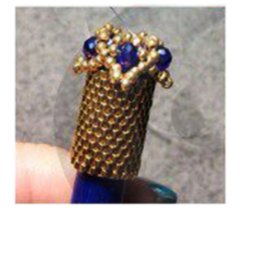 ​Плетёные колпачки из бисера для жгута: мастер-класс