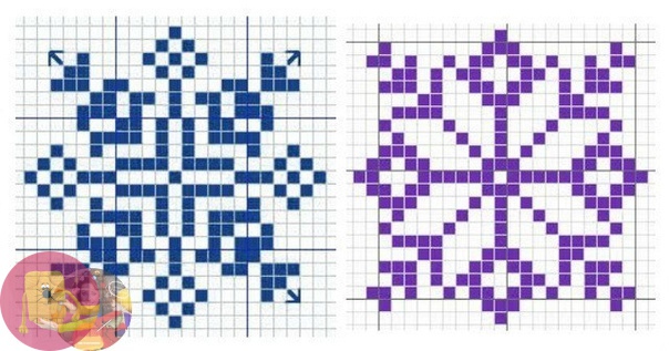 Жаккардовые узоры спицами со схемами
