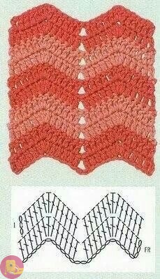 Зигзаги крючком