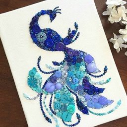 ​Картины из пуговиц и пайеток