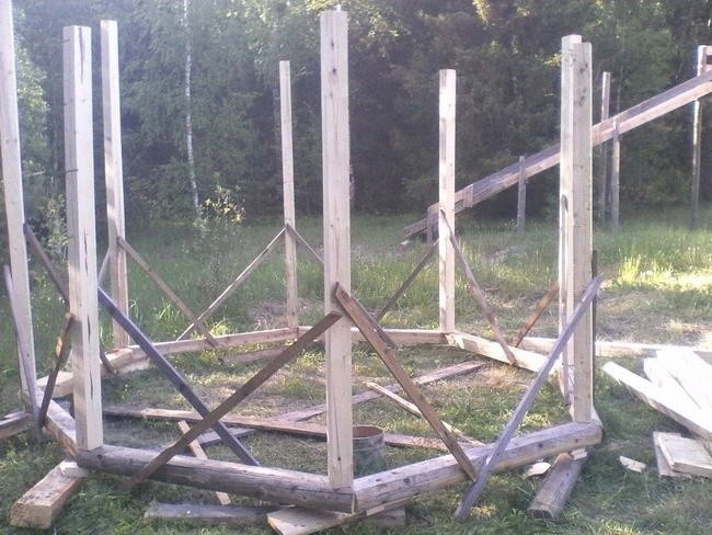 Строительство восьмиугольной беседки с крышей из металлопрофиля своими руками