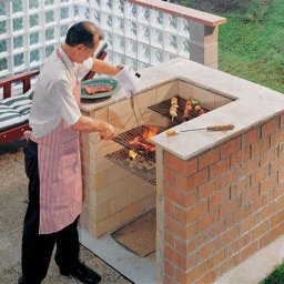 Барбекю-гриль из кирпича