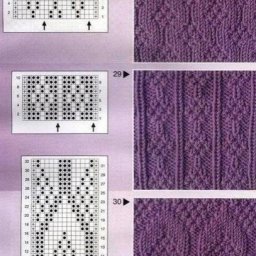 ​Множество красивых узоров на спицах