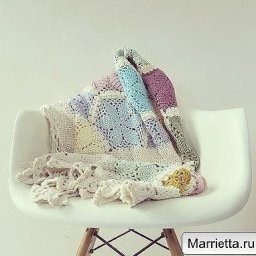 ​Очень красивый плед из мотивов