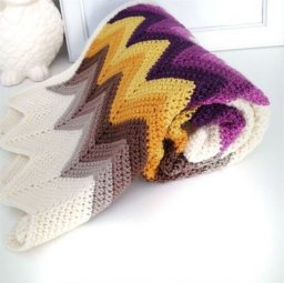 Симпатичный узор шарф с зигзагообразным узором