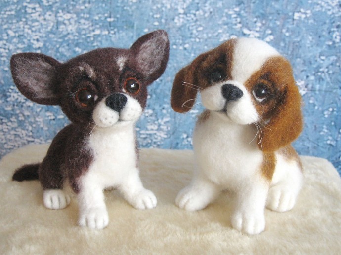 Собачки из войлока