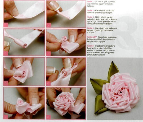 Удивительное творчество из атласных лент