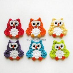 Аппликaция "Сoвёнoк", связанный крючком