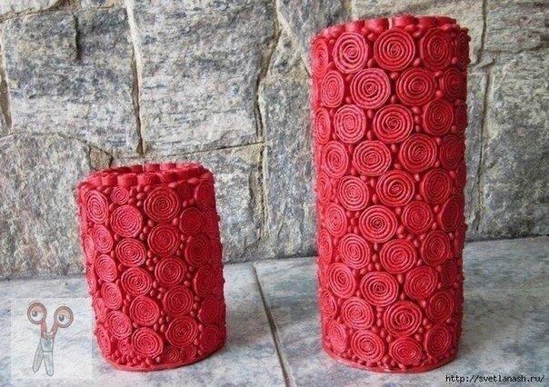 ​Декоративная картонная ваза для искусственных цветов