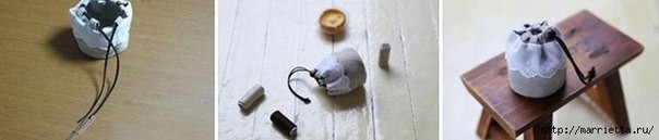 Льняной мешочек с кружевом: мастер-класс