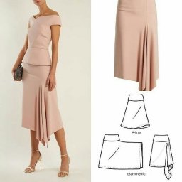 Моделирование трикотажной юбки с драпировкой