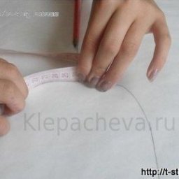 ​Определение ширины рукава через длину проймы и высоту оката