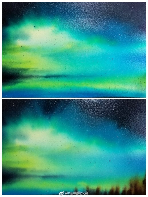 Рисуем звёздное небо над лесом