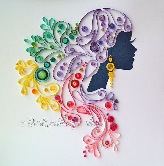 ​Девушки в технике квиллинга