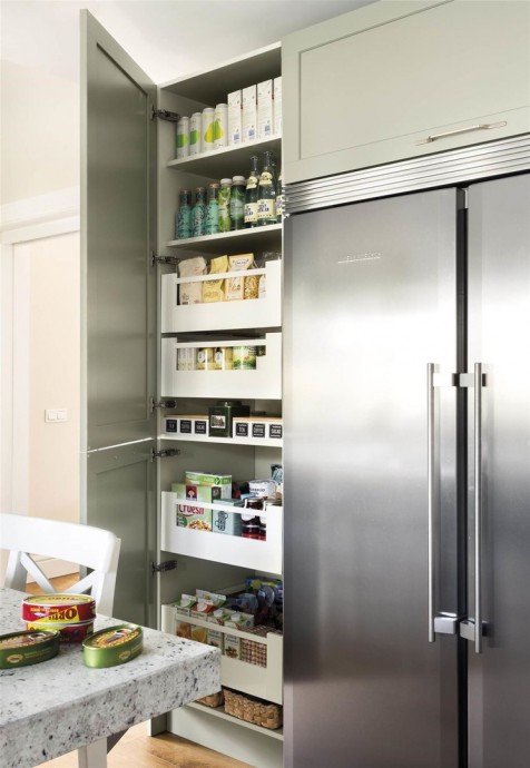 Идеи, как сделать кладовку на кухне