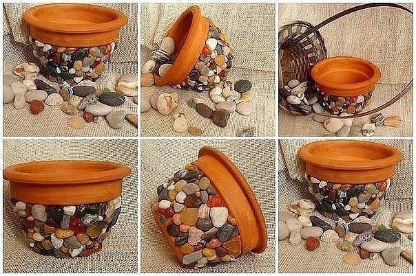 ​Интересный декор цветочных горшков