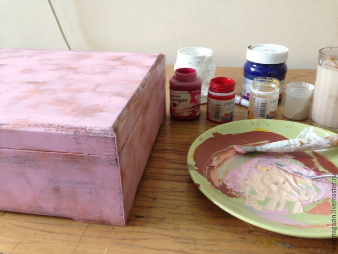 Состаренный фон шкатулки