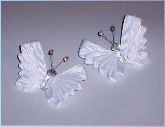 Бабочки из лент: мастер класс