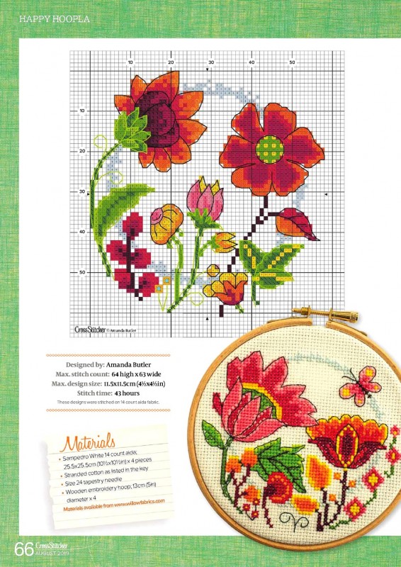 Наполняющий позитивом и радостью узор для вышивки