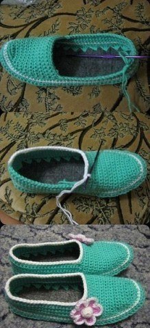 Вязаные тапочки: идеи