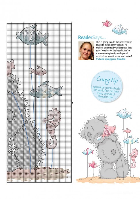 Вышивка крестиком: любимый мишка