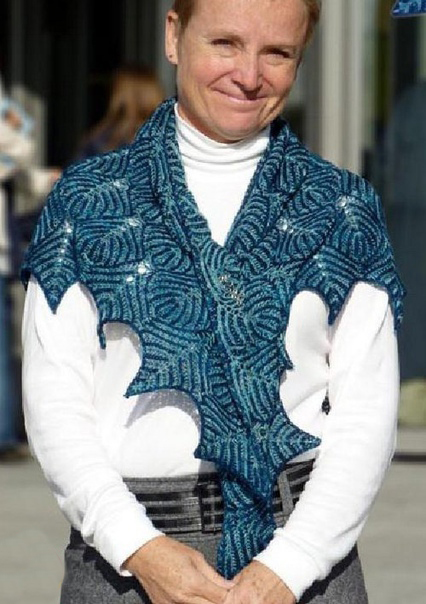 Шаль "Бриошь" спицами