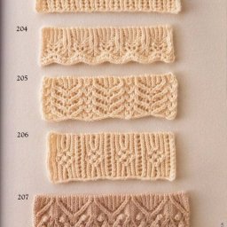 Коллекция красивых узоров для оформления края спицами